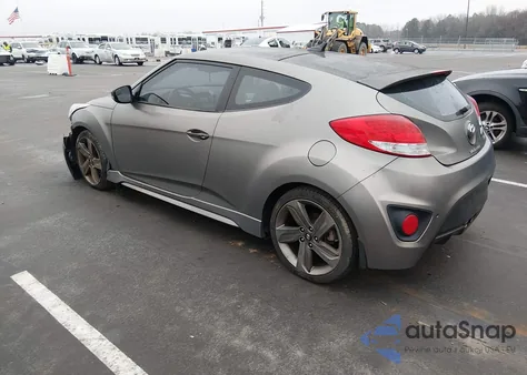 2014 Hyundai Veloster Turbo W/Black from USA, damaged, VIN KMHTC6AE4EU208072
